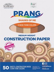 Formerly SunWorks Shades of Me Construction Paper 5 Assorted Skin Tone Colors