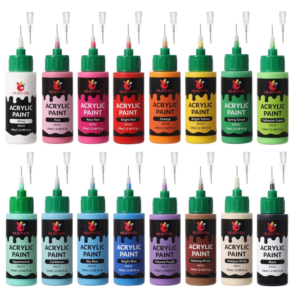 2oz Matte Acrylic Paint Set with Precision Applicator Cap for Car Freshie Pai…
