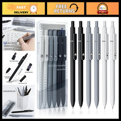 6 Pcs Gel Pens 0.5mm Quick Dry Fine Point Black Ink – Smooth Writing Office & Sc