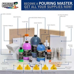 Pouring Masters Pewter Gray Bark Metallic Pearl 8oz Water-Based Acrylic Paint