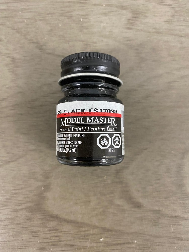 Model Master FS17038 Testor TES1747 Gloss Black Enamel Paint