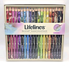Lifelines New Rub & Sniff Scented Colored Pencils 20 Pk Essential Oil Blends USA