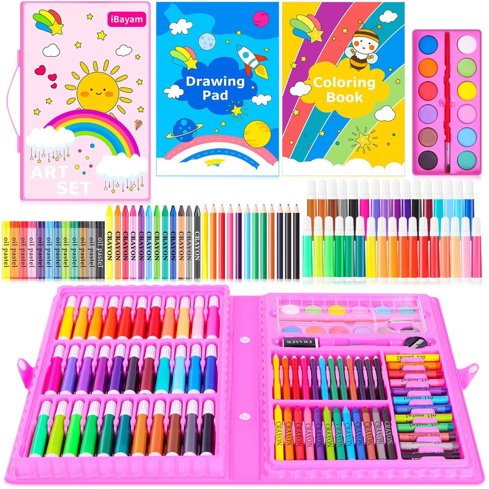 149 PCS Art Supplies Drawing Painting Kit Crayons Pencils Pastels Watercolor