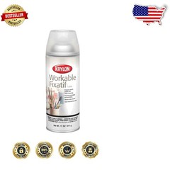 Workable Fixatif Spray 11oz 6pk – Reworkable, Waterproof, Clear Matte