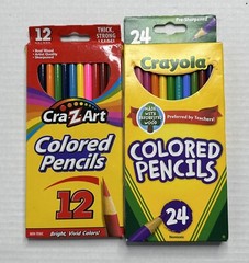 Crayola Colored Pencils – Pack of 24 + Cra-Z-Art 12 Bright Vivid Colors