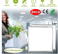 2 PCS 48W 2FT LED Panel Light 5800LM 7000K Ceiling Lighting 150W Equivalent LED