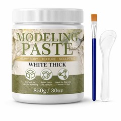 Thick Modeling Paste White 30oz / 600ml – High Density Acrylic Medium for Tex…