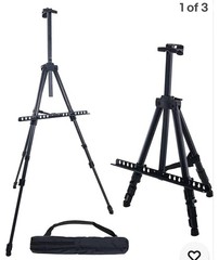 T-Sign 66″ Reinforced Artist or Office Aluminum Easel Stand WBag, Black New BOX