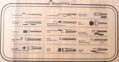 Giorgione 12 Pc Nylon Paint Brush Set With Different Tips and Sizes in Metal Box