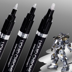 COORIART 3PK Liquid Chrome Markers – Permanent Mirror Chrome Pens Chrome Pain…