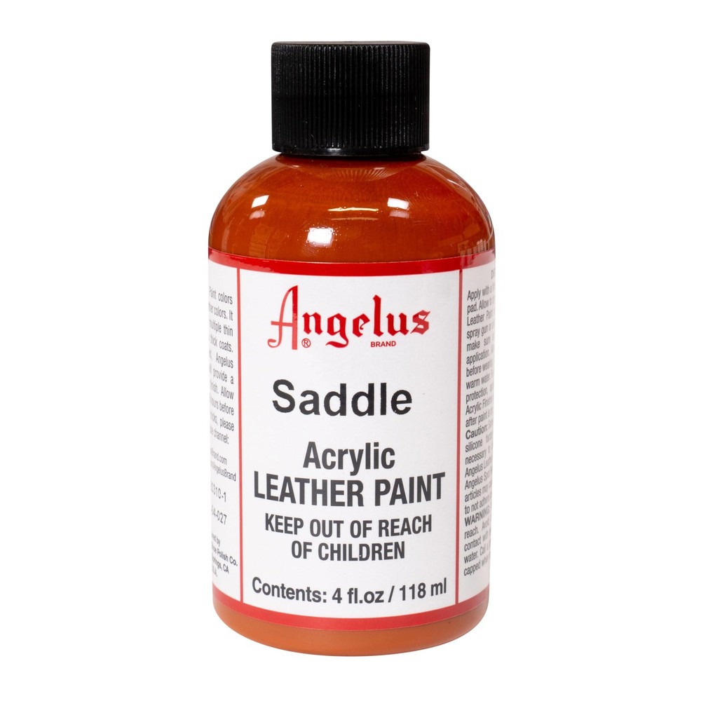 Angelus Acrylic Leather Paint, 4 Fl Oz (Pack of 4 1), Saddle