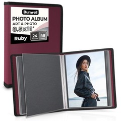 Dunwell Art Portfolio 8.5×11 Folder Ruby, Black Mounting Paper, Portfolio Bin…