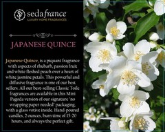 Seda France Classic Toile Japanese Quince Mini Pagoda Candle 2 ounce, White