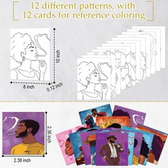 12 Pcs Pre Drawn Canvas Painting Kit for Sip and Paint Parties, 8 x 10 in