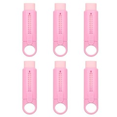 6 Pack Erasers, Pencil Erasers Large Eraser Push Pull Cute Soft, Pink TPE