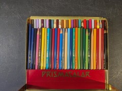 Eagle Prismacolor Berol Art Set 60 Color No 960 Colored Pencil Red Box Compl VTG