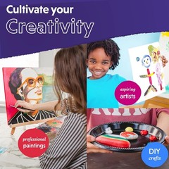Acrylic Paint Set: 24 Pack of 12mL Paints & 3 Brushes – Safe for All