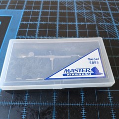 Master SB88 Pro Set Dual-Action Side Feed Airbrush no needle, as shown open box