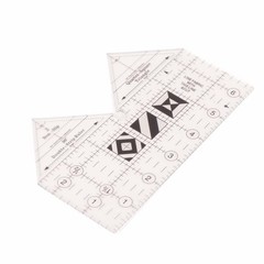 Ruler Grids 45/60/90 Degree Double Strip Ruler Transparent Acrylic Non Slip