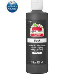 Acrylic Paint in Assorted Colors (8 8 Fl Oz (Pack of 1), Black