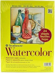 Artist Grade 300 Series Watercolor Paper – 9×12 inch, 24 Sheets, Durable Finish
