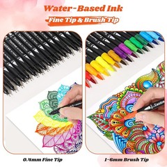 Taotree 36 Colors Dual Tip Art Markers Pens 1 Count (Pack of 36), 36