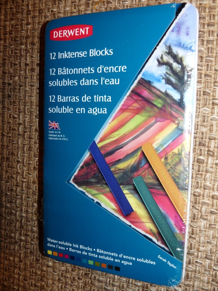 Derwent Inktense Color Blocks 12 Tin Professional Ink Blocks Factory sealed