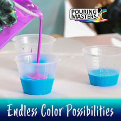 Pouring Masters 36-Color Metallic Ready to Pour Acrylic Pouring Paint Set with S
