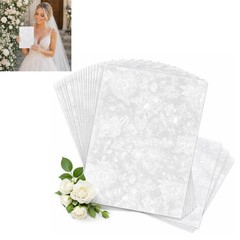 50 PCS Translucent Vellum Jackets 5×7 120gsm Frosted Invitation Sleeve White