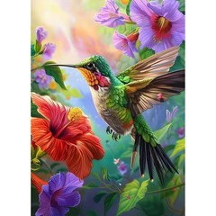 DPHERO Hummingbird Diamond Painting Kits for Beginners 20 cm x 30 cm, USYZ593