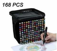168 Colors Alcohol Markers Set, Double Tipped Markers* Fine & Chisel * USA SHIP