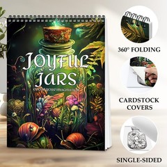 Coloring Book for Adults Relaxation, 24 Pages Adult Joyful jars