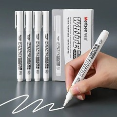 3pcs White Waterproof Permanent Paint Marker Pens for Metal Wood Fabric
