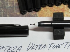8 ARTEZA Permanent Marker Ultra Fine Tip Waterproof Marks Quick-Drying-BLACK