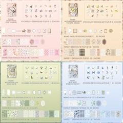 Vintage Floral Scrapbook Paper & Junk Kit – 400Pcs – 4 Pack