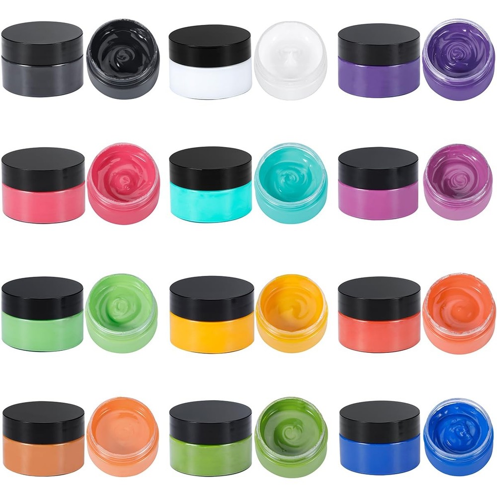 12-Bottle Chalk Paste Paint Set for Stencils Silk Screen Ink Drawing Decor