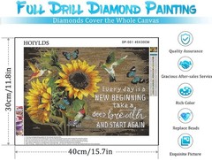 Sunflower Diamond Painting Kits for Adults – Art 11.8×15.7inch,