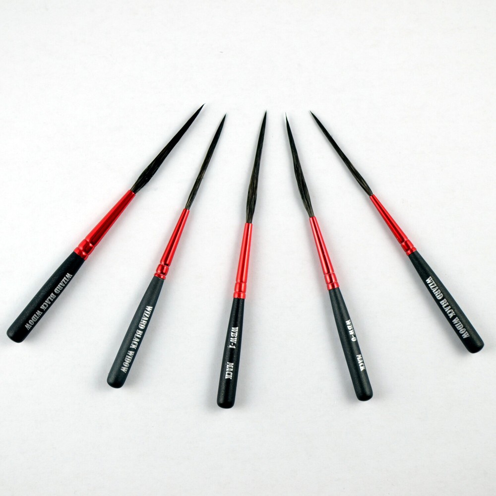 Mack Wizard Black Widow Scroll Striper Pinstriping Brush Choose Size OR Set