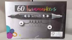 Decotime 60pk twin markers Paint ART Deco Tray ANY SURFACE Alc ink NEW