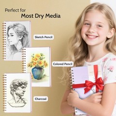 Yoment 5.5″ x 8.5″ Sketch Book, Small Sketchbook for Drawing, 100 Sheets(68 lb/1