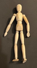 Artist Mannequin Drawing Model Jointed Wooden Poseable 12″ Figure no base.