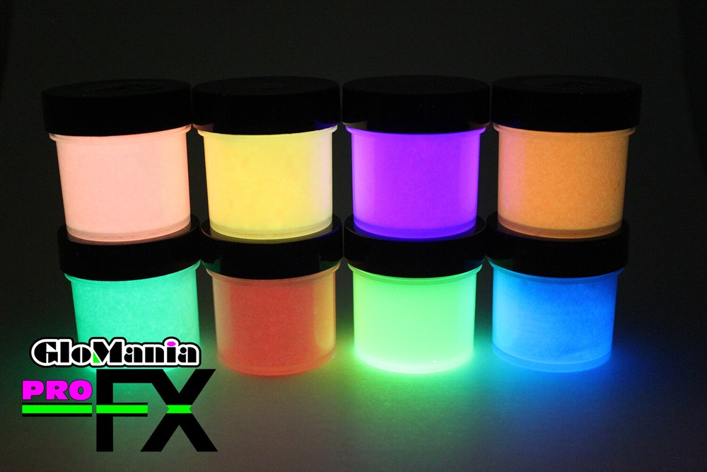 GLOW in the DARK Daytime Visible 1 OZ to 8 OZ Pots Art Craft Acrylic