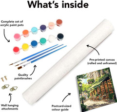 Paint by Numbers Kit for Adults, Easy Street Cafe Adult Paint by Number Kits on