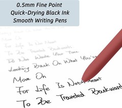 6 Pcs 0.5mm Fine Point Gel Pens – Vintage Gold for Smooth Writing & Journaling