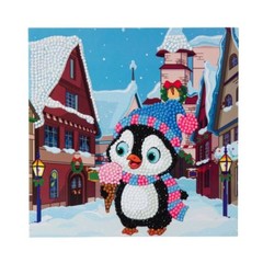 CraftBuddyUS Christmas Theme Crystal Card Kits, Greeting Cards