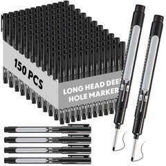 150 Pcs Long Nib Marker Pens – Quick Dry, Waterproof, Deep Hole Markers for Meta