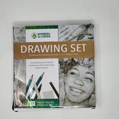 Drawing set NEW Norberg & Linden Drawing 19 pc Set + Pencils + Sketch Pad