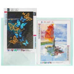 2 Packs A3 Diamond Painting Storage Book, Large 30×40 17.24×12.6 inches, 2PCS