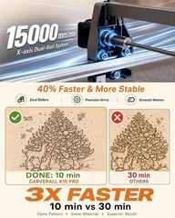 K15 Pro 7w Laser Engraving Machine with App Control, 7.87”×11.81”(Near A4) Wor
