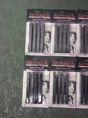 Lot Of 6 Packs Generals Compressed Charcoal Extra Smooth Crayon Fusion #957A-BP